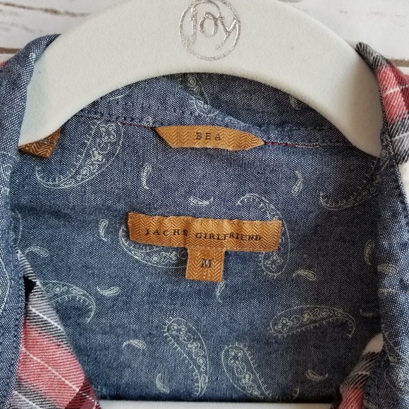 Jachs Girlfriend plaid flannel button snap down - Picture 4 of 7